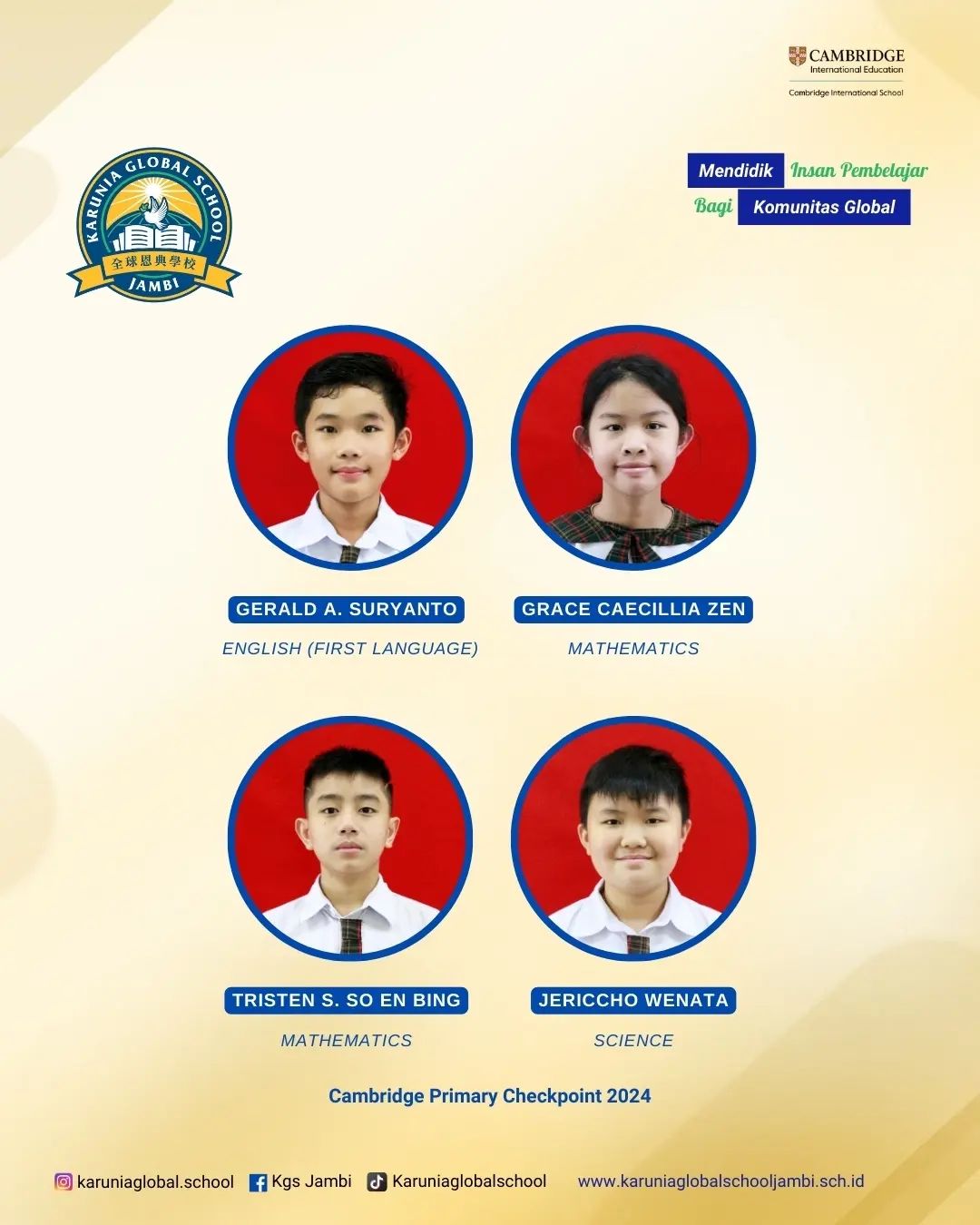 Gerald A. Suryanto, Grace Caecilla Zen, Tristen S. So En Bing & Jerricho Wenata